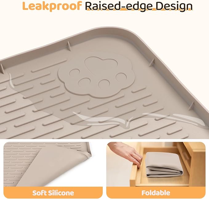 Dog Food Mat, Extra Large 50" x 35" Silicone Pet Feeding Mat - Image 3
