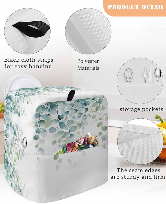 Eucalyptus Leaves Stand Mixer Dust Cover - Image 3