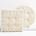Meditation Floor Pillow Set of 2 Large Square and Round Floor Cushions by Gfobip