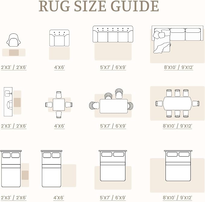 5x7 Area Rug Living Room: Washable Boho Geometric Moroccan Rug Neutral Modern - Image 8
