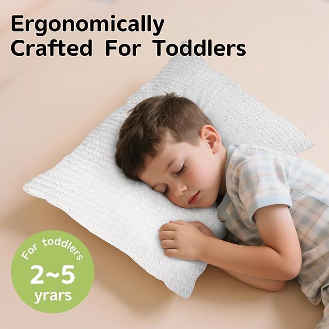 Toddler Pillow for 2-5 Year Olds, Organic Cotton Toddler Crib Pillow - Image 4