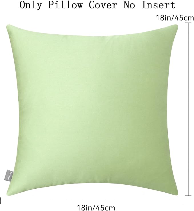 Thmyo 4-Pack 100% Cotton Comfortable Solid Decorative Throw Pillow Case Square - Image 5