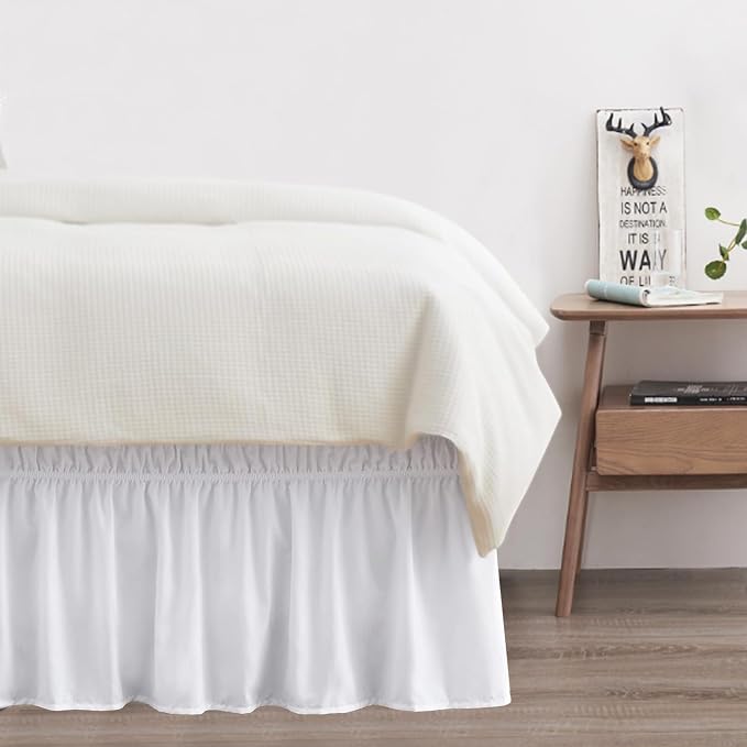 Queen Bed Skirt, Elastic Wrap Around Bed Skirt Queen Size, Bed Skirts - Image 7