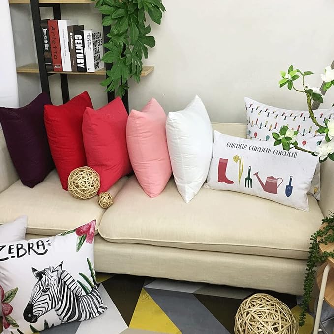 Thmyo 4-Pack 100% Cotton Comfortable Solid Decorative Throw Pillow Case Square - Image 4