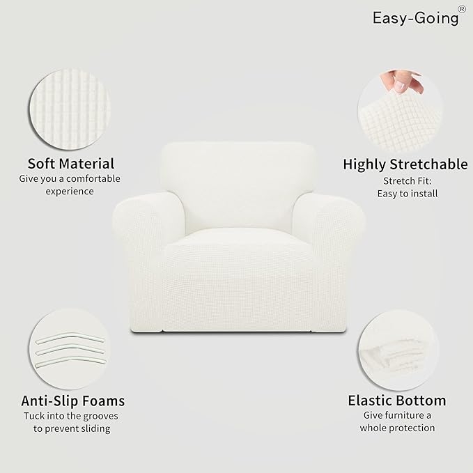 Easy-Going Stretch Chair Sofa Slipcover 1-Piece Couch Sofa Cover Furniture - Image 2