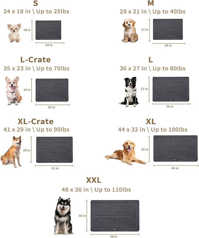 MADE 4 PETS Dog Crate Pad Bed for Medium Dogs, Washable & Reversible, Anti-Slip - Image 5