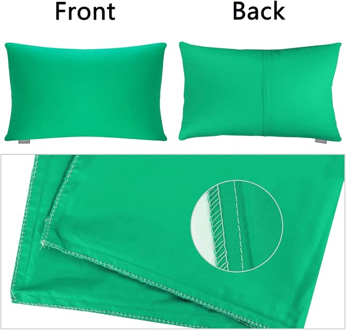 4-Pack 100% Cotton Lumbar Comfortable Solid Decorative Throw Pillow Case - Image 6
