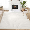 Abani Neutral Cream Area Rug 8' x 10' by Abani