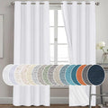 PrinceDeco Blackout Curtains 84 Inches Long Linen Blackout Curtains by PrinceDeco