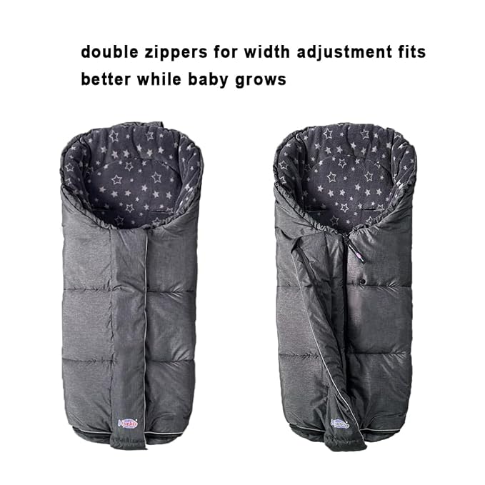 funlife Waterproof Winter Stroller Sleeping Sack, Width Adjustable Stroller - Image 6