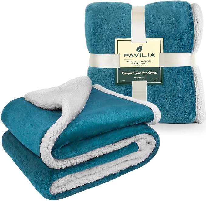 PAVILIA Sherpa Fleece Throw Blanket - Image 9