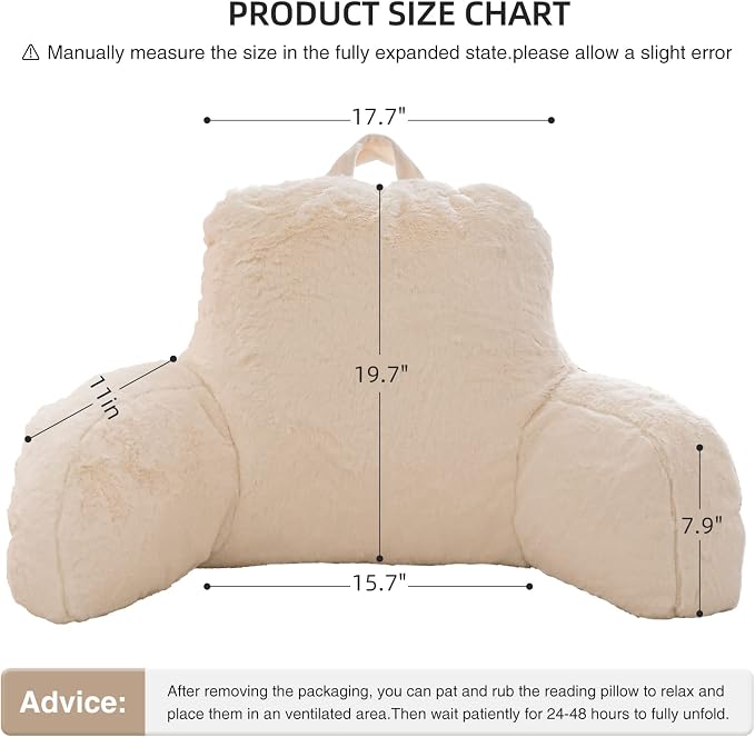 Aimuan Reading Pillow Bed Rest Wedge Large Adult Backrest Pillow - Image 3
