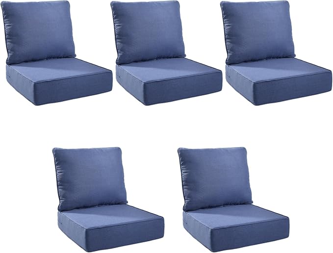 Outdoor Cushion Set for Furniture Patio Furniture, UV Resistant, Water Resistant by PLANNTONNEO