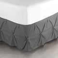 Nestl Grey Bed Skirt Cal King Size, Pinch Pleat Cal King Bed Skirt, Hotel by Nestl