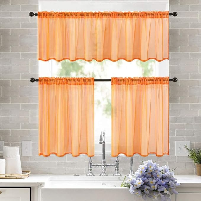 MIULEE Short Sheer Curtains 30 Inch Length - Image 8