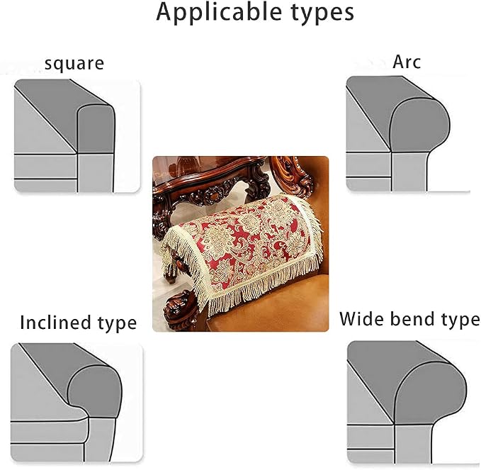 LUFEIJIASHI Luxury Couch Arm Covers, Washable Armrest Protectors - Image 4