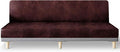 molasofa Leather Like Stretch Futon Slipcover Armless Futon Bed Sofa Cover by Molasofa