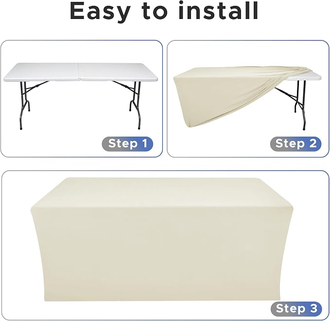 Nasitos Spandex Fitted Table Clothes, 2 Pack - Image 4