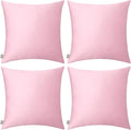 Thmyo 4-Pack 100% Cotton Comfortable Solid Decorative Throw Pillow Case Square by Thmyo