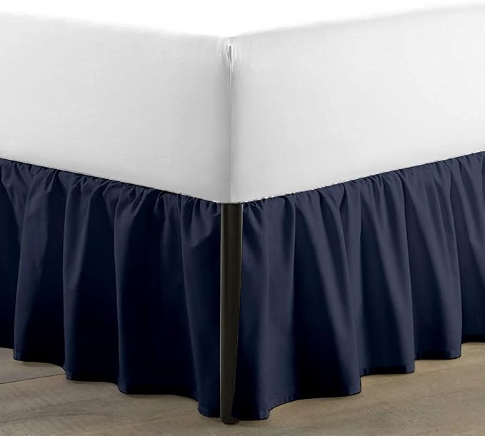 SKY BEDDINGS - Queen Size Ruffled Bed Skirt - 12 Inch Drop Dust Ruffle Bed by SKYBEDDINGS