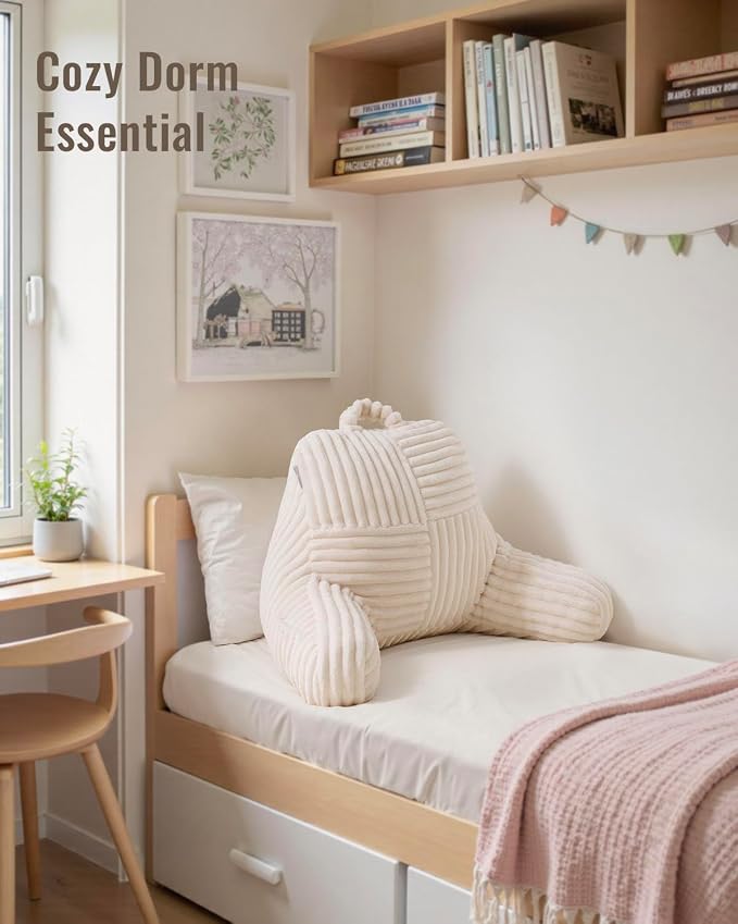 Blissful Diary Reading Pillow for Sitting in Bed, Flannel Back Pillow Bed - Image 8