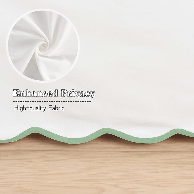 HIG Off-White Chic King Bed Skirt - Image 4