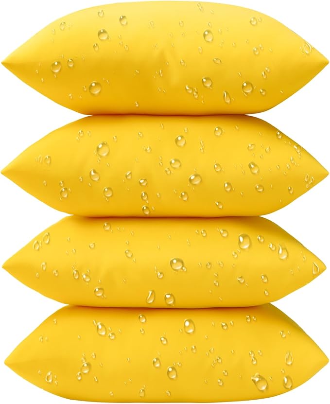 Phantoscope Pack of 4 Premium Dual Usage Outdoor Pillow Inserts, Waterproof by Phantoscope