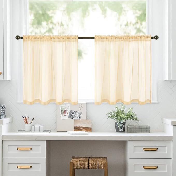 MIULEE Short Sheer Curtains 30 Inch Length - Image 7