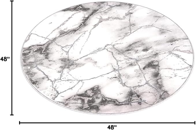 SAFAVIEH Craft Collection 4' Round Grey / Silver CFT877G Modern Abstract - Image 2
