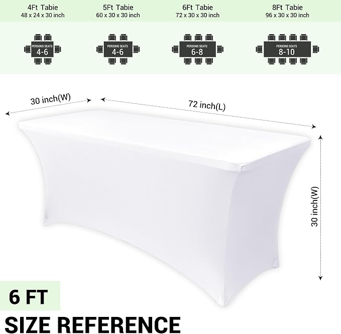 Obstal 6ft Stretch Spandex Table Cover - Image 4