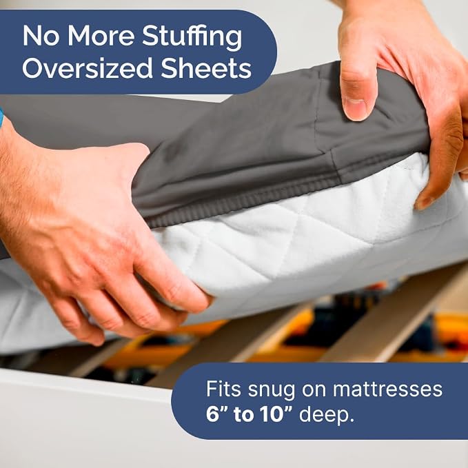 Cot Sheet Set 33” x 75” – 4 Piece Cot Size Twin Mattress Sheets – Ideal - Image 4