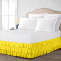 Multi-Ruffle Bed Skirt, Soft Multi Ruffle Bed Skirt Elastic Dust Ruffles by Unknown