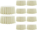 Round Tablecloth 120 Inch Tablecloth 10 Pack Ivory Table Cloths Washable by AOCOZHomeLifeMuseum