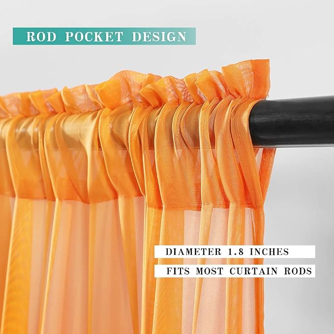 MIULEE Short Sheer Curtains 30 Inch Length - Image 2