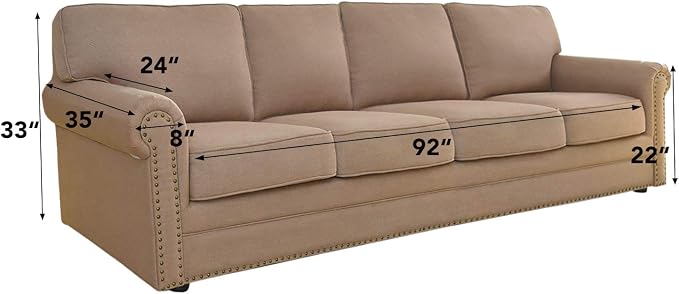 Easy-Going 4 Seater Sofa Slipcover Reversible Sofa Cover Water Resistant Couch - Image 5