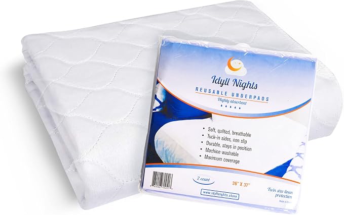 Washable Incontinence Bed Pads 36x37 – Soft, Absorbent & Waterproof Mattress - Image 3