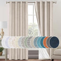 PrinceDeco Natural Linen Curtains 100% Blackout Linen Curtains by PrinceDeco