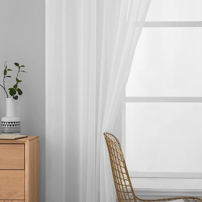 MIULEE White Window Sheer Curtains - Image 5