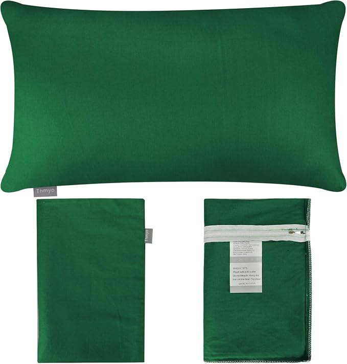 4-Pack 100% Cotton Lumbar Comfortable Solid Decorative Throw Pillow Case - Image 7