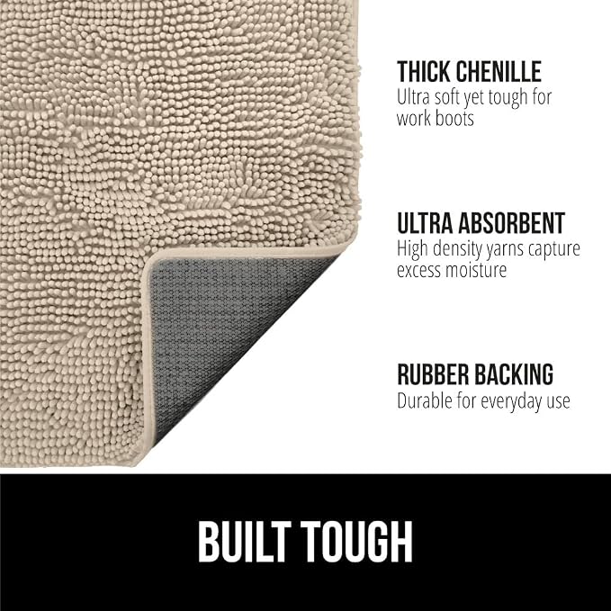 GORILLA GRIP SOAKSTOPPER Dog Door Mat, 48x30 Machine Washable Rug Absorbent - Image 2