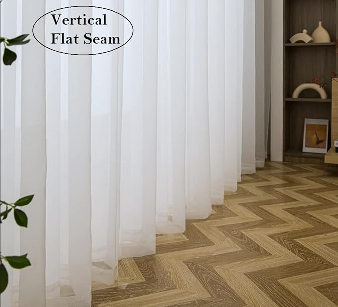 PI Sheer White Long Curtains - Image 5