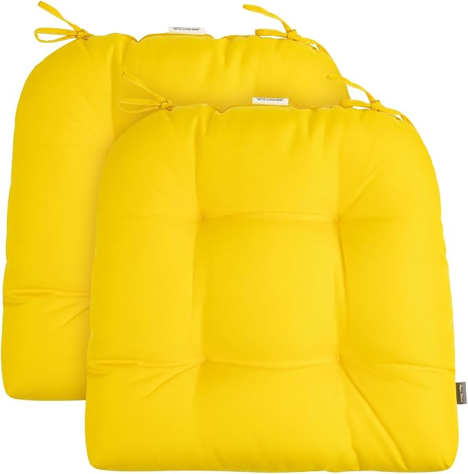 FUNHOME Outdoor Chair Cushions 19 x19 Inch, Water Resistant Tufted Seat - Image 2
