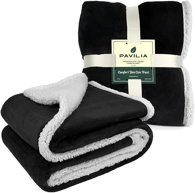 PAVILIA Sherpa Fleece Throw Blanket - Image 9