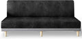 molasofa Leather Like Stretch Futon Slipcover Armless Futon Bed Sofa Cover by Molasofa