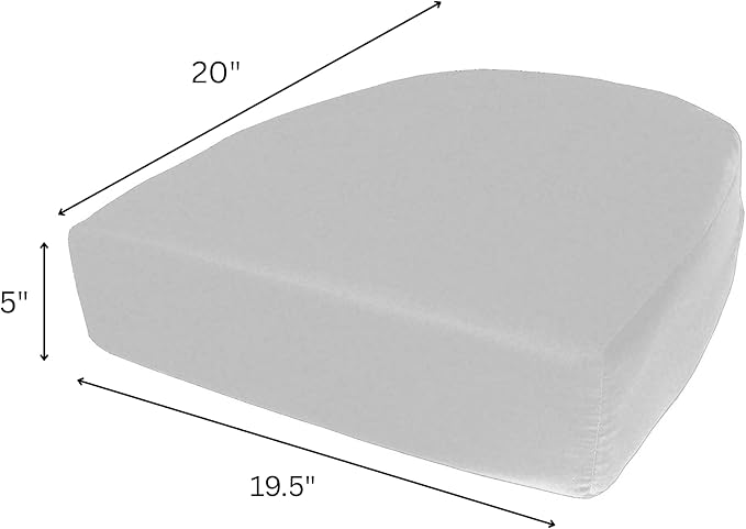 Cushion Source Rounded Back Seat Cushion, 19.5" x 20" x 5" deep Indoor and - Image 4