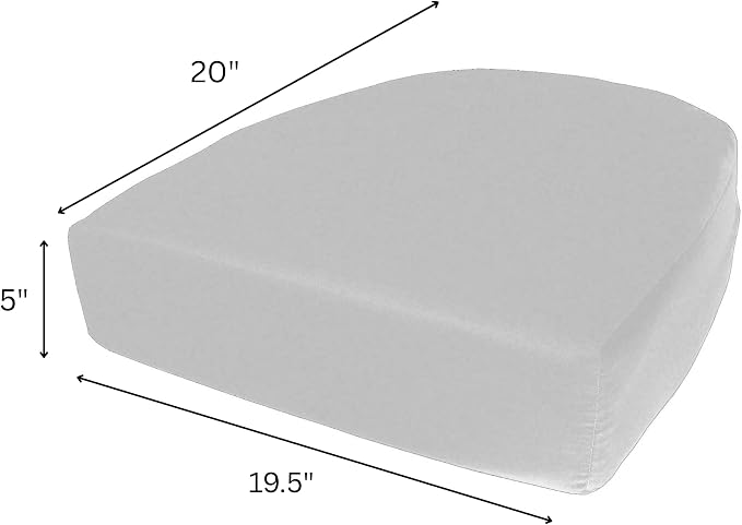 Cushion Source Rounded Back Seat Cushion, 19.5" x 20" x 5" deep Indoor and - Image 5