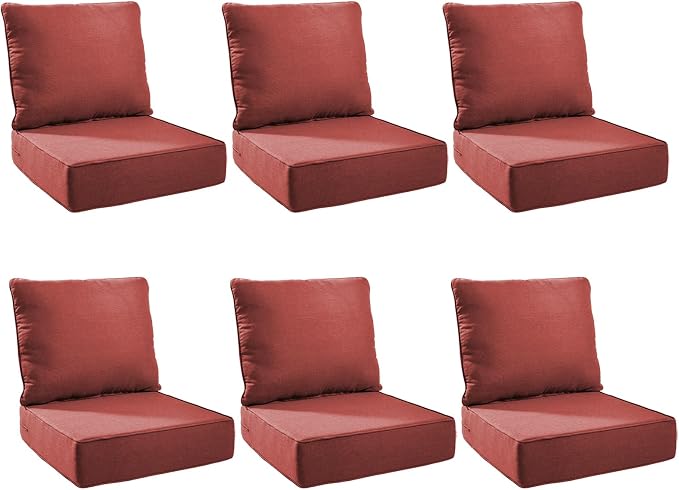 Outdoor Cushion Set for Furniture Patio Furniture, UV Resistant, Water Resistant by PLANNTONNEO