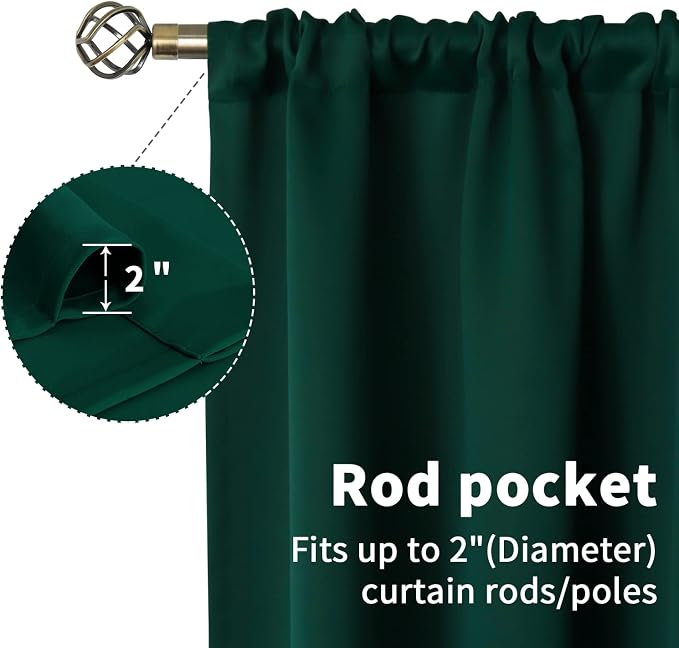 BGment Rod Pocket Blackout Curtains - Image 5