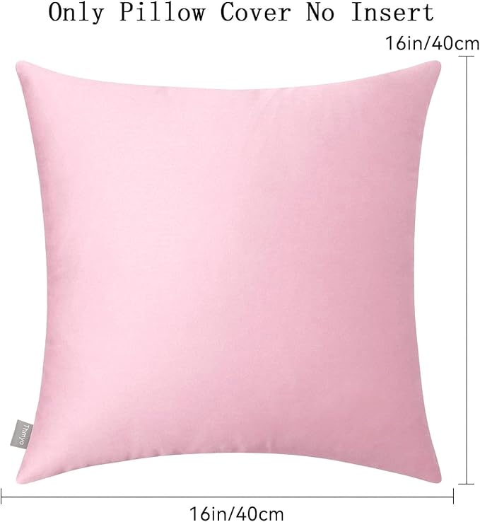 Thmyo 4-Pack 100% Cotton Comfortable Solid Decorative Throw Pillow Case Square - Image 4