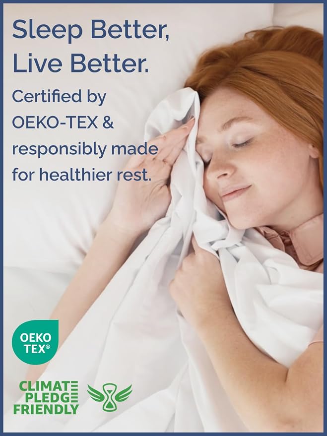 Mattress Pad Twin XL Size – Quilted Fitted Mattress Protector – Cotton Pillow - Image 7